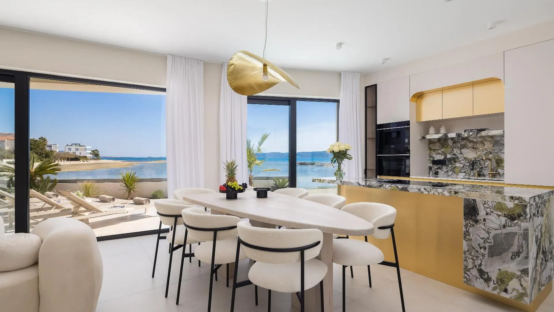 Sukošan Luxury Seafront Villa Noles With Heated Pool, Jacuzzi, Ev Near Zadar